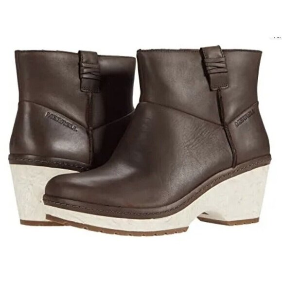 Merrell Shoes - Woman’s Brown Merrell Halendi Bluff Pull-on Boots Size 10.5